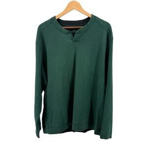 Tommy Bahama Green Bayview Reversible Sweatshirt Mens Large Long Sleeve Pullover